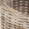 Tobs S/2 Grey Rattan Round Log Baskets