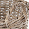 Tobs S/2 Grey Rattan Round Log Baskets