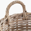 Tobs S/2 Grey Rattan Round Log Baskets