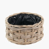 Tobs S/3 Indoor Outdoor Grey Kubu Rattan Triple Weave Round Basket Planters