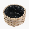 Tobs S/3 Indoor Outdoor Grey Kubu Rattan Triple Weave Round Basket Planters