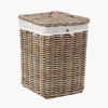 Tobs S/2 Grey Kubu Rattan Square Linen Baskets