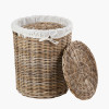 Tobs S/2 Grey Kubu Rattan Round Linen Baskets