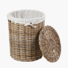 Tobs S/2 Grey Kubu Rattan Round Linen Baskets