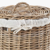 Tobs S/2 Grey Kubu Rattan Round Linen Baskets