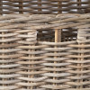 Tobs S/2 Grey Kubu Rattan Rectangular Storage Baskets with Inset Handles