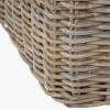 Tobs S/2 Grey Kubu Rattan Lined Square Log Baskets