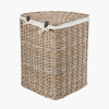 Tobs S/2 Grey Kubu Rattan Lined Corner Linen Baskets