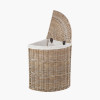 Tobs S/2 Grey Kubu Rattan Lined Corner Linen Baskets