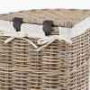 Tobs S/2 Grey Kubu Rattan Lined Corner Linen Baskets