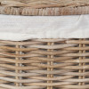 Tobs S/2 Grey Kubu Rattan Lined Corner Linen Baskets