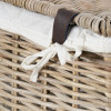 Tobs S/2 Grey Kubu Rattan Lined Corner Linen Baskets