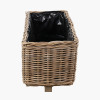 Tobs S/2 Indoor Outdoor Grey Kubu Rattan Basket Trough Planters