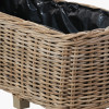 Tobs S/2 Indoor Outdoor Grey Kubu Rattan Basket Trough Planters