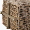 Tobs S/3 Indoor Outdoor Grey Kubu Rattan Square Basket Planters with Handles