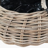 Tobs Indoor Outdoor Grey Kubu Rattan Hanging Basket