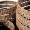 S/3 Seagrass Natural Round Baskets