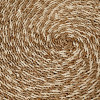 Woven Seagrass and Palm Leaf Swirl Design Round Rug