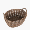 S/2 Grey Kubu Oval Baskets