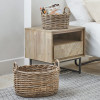 S/2 Grey Kubu Oval Baskets