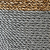 S/2 Banana Leaf Two Tone Natural and Grey Baskets