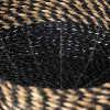 S/2 Seagrass Natural and Black Round Baskets