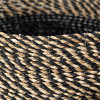 S/2 Seagrass Natural and Black Round Baskets