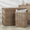 S/2 Grey Kubu Rectangular Linen Baskets