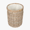 Brown Rattan Round Linen Basket