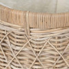 Brown Rattan Round Linen Basket