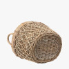 Brown Rattan Oval Handled Laundry Basket