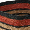 Seagrass Natural, Black and Terracotta Stripe Square Basket