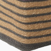 Seagrass Natural, Grey and Lilac Stripe Square Basket