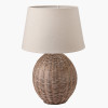 Raffles Large Rattan Cream Wash Table Lamp Base