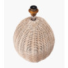 Raffles Large Rattan Cream Wash Table Lamp Base