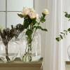 Clear Glass Diamond Optic Vase Large