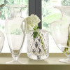 Clear Glass Diamond Optic Vase Small