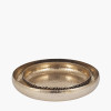 S/2 Gold Hammered Metal Bowls