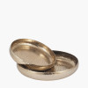 S/2 Gold Hammered Metal Bowls