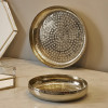 S/2 Gold Hammered Metal Bowls