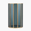 Brass Metal and Smoked Glass Panelled Hurricane