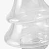 Clear Glass Christmas Tree Lidded Jar Large