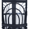 Black Bamboo and Glass Lantern Large