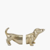 Gold Metal Sausage Dog Book Ends