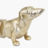 Gold Metal Sausage Dog Book Ends