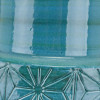 Sidra Aquamarine Stoneware Etch Detail Vase