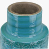 Sidra Aquamarine Stoneware Etch Detail Vase