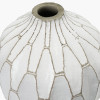 Gaudi White Stoneware Geometric Design Vase