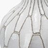 Gaudi White Stoneware Geometric Design Vase