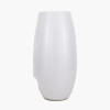 Visage White Stoneware Face Design Vase